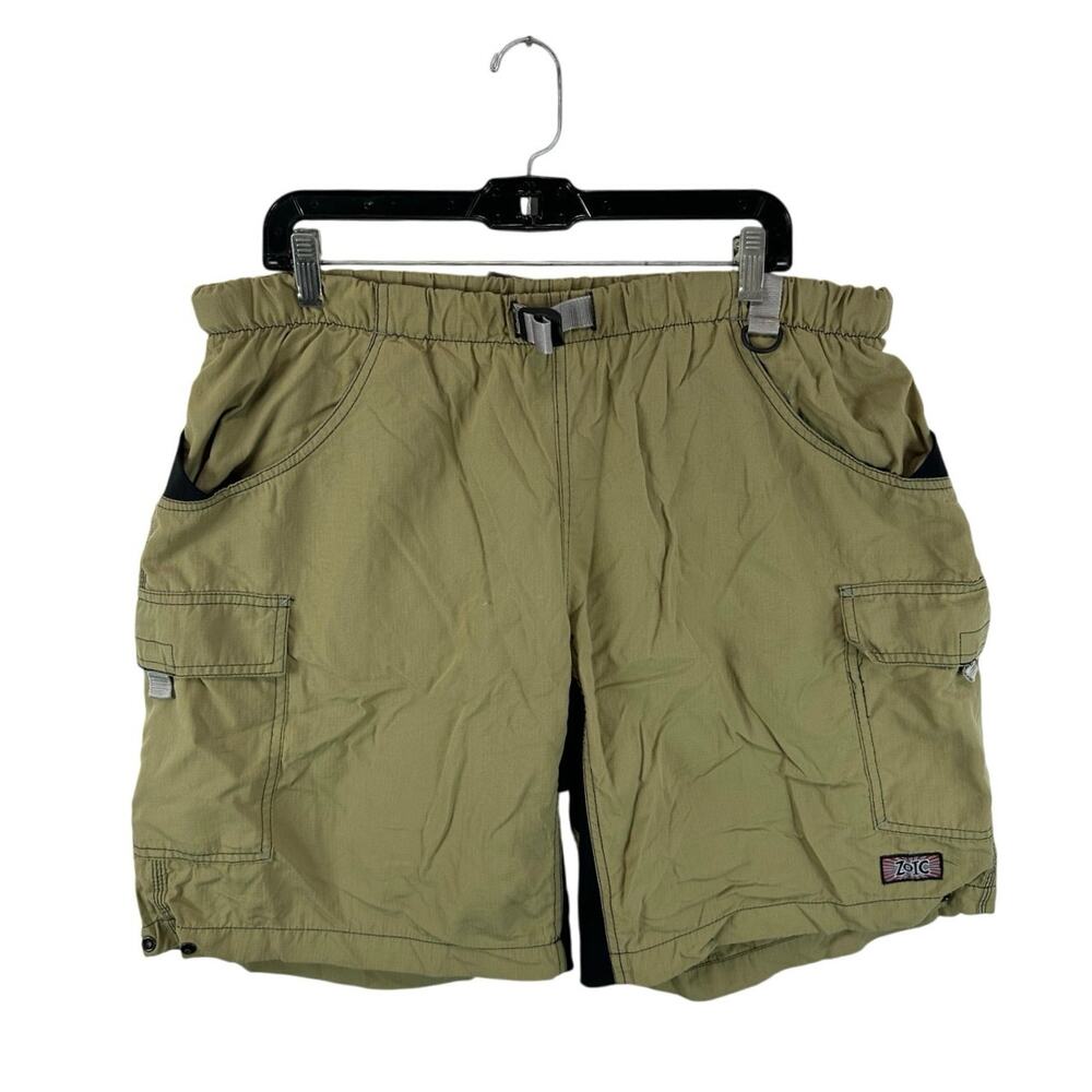 Zoic Y2K Mountain Biking Cycling Cargo Shorts Tan W Liner Size XL